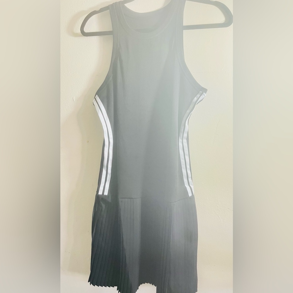 Black Sleeveless Stripe-Panel Dress